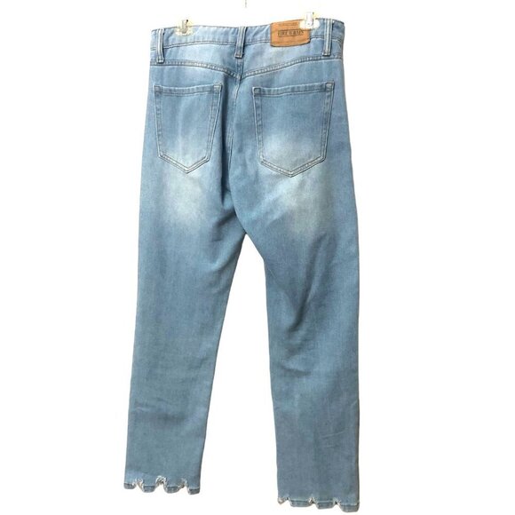 Fire & Rain Denim Jeans Mens 32x30 Light Wash Blue Graffiti Graphics Streetwear - Picture 2 of 12